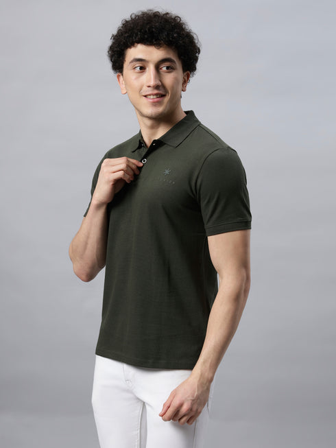 Classic Comfort: Men's 100% Cotton Polo T-shirt Maroon